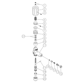 Unloader Diagram and Parts List for HHD-2004-0E2G  Mi-T-M Pressure Washer
