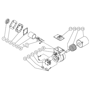 Burner Diagram and Parts List for HHS-3004-1E9G  Mi-T-M Pressure Washer