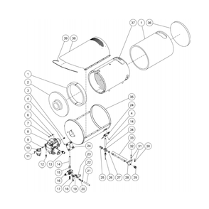 Heat Exchanger Diagram and Parts List for HDC-3005-0V6G  Mi-T-M Pressure Washer