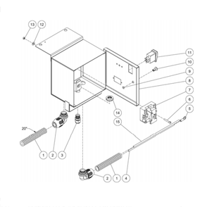 Electrical Box Diagram and Parts List for HDC-4004-0K6A  Mi-T-M Pressure Washer