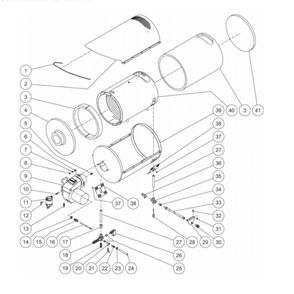 Heat Exchanger Diagram and Parts List for HDS-4005-0K6G  Mi-T-M Pressure Washer