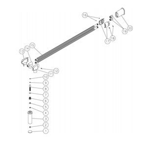 Angled Dual Lance Diagram and Parts List for HG-1805-3208  Mi-T-M Pressure Washer