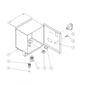 Electric Box Diagram and Parts List for HS-3505-0MGK  Mi-T-M Pressure Washer