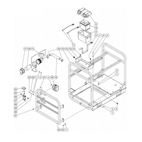 Frame Diagram and Parts List for HS-3505-0MDK  Mi-T-M Pressure Washer