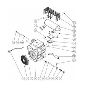 Engine Diagram and Parts List for HDC-3505-0K6G  Mi-T-M Pressure Washer