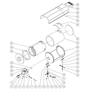 Heat Exchanger Diagram and Parts List for HVS-3006-0R7G  Mi-T-M Pressure Washer
