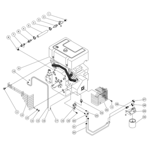Engine Diagram and Parts List for HS-3005-CMV1GASOLINE-DIESEL  Mi-T-M Pressure Washer