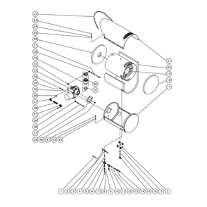Heat Exchanger Diagram and Parts List for HHD-3005-0E3G  Mi-T-M Pressure Washer