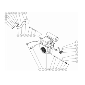 Engine Diagram and Parts List for HS-3008-0MGH  Mi-T-M Pressure Washer