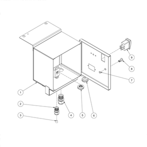 Electric Box Diagram and Parts List for HS-3006-0MGD  Mi-T-M Pressure Washer