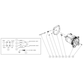 Generator Diagram and Parts List for HDS-3506-0H6G  Mi-T-M Pressure Washer
