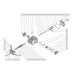 Pump Diagram and Parts List for HS-3505-1MGH  Mi-T-M Pressure Washer