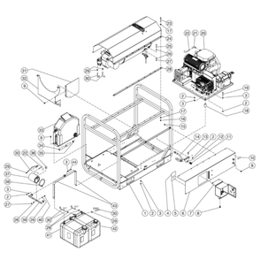 Unit Diagram and Parts List for HS-4005-0MDK  Mi-T-M Pressure Washer