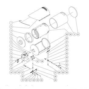 Heat Exchanger Diagram and Parts List for HDS-4005-0B7G  Mi-T-M Pressure Washer