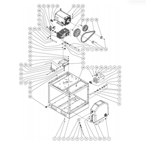 Motor Base Diagram and Parts List for HG-3004-1230  Mi-T-M Pressure Washer