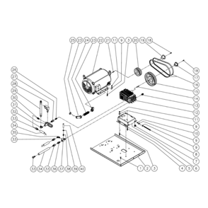 Motor/Pump Diagram and Parts List for HHS-3004-0E4A  Mi-T-M Pressure Washer
