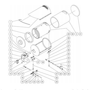 Heat Exchanger Diagram and Parts List for HDS-4005-1H6G  Mi-T-M Pressure Washer