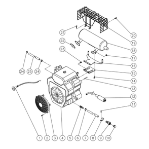 Engine Diagram and Parts List for HDS-3505-0K6A  Mi-T-M Pressure Washer