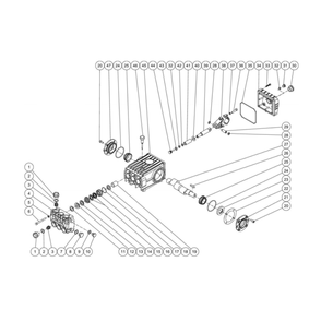 Pump Diagram and Parts List for HS-3505-0MGV  Mi-T-M Pressure Washer