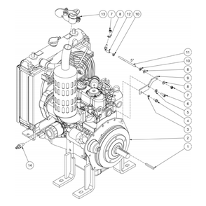 Engine Diagram and Parts List for HS-3006-0MGD  Mi-T-M Pressure Washer