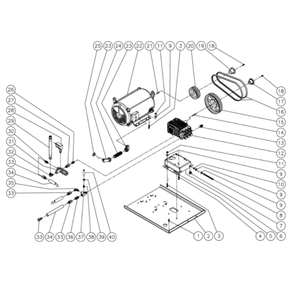 Motor/Pump Diagram and Parts List for HHS-3004-0E8A  Mi-T-M Pressure Washer