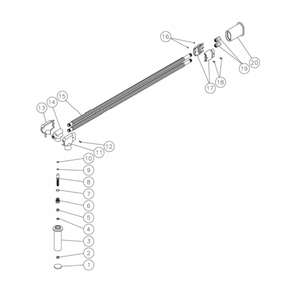 Angled Dual Lance Diagram and Parts List for HS-3505-1MGH  Mi-T-M Pressure Washer