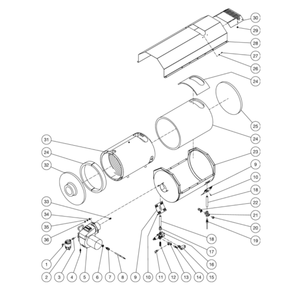 Heat Exchanger Diagram and Parts List for HS-3005-0MGV  Mi-T-M Pressure Washer