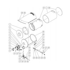 Heat Exchanger Diagram and Parts List for HDC-3505-0V6G  Mi-T-M Pressure Washer