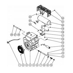 Engine Diagram and Parts List for HS-3504-0MGK  Mi-T-M Pressure Washer
