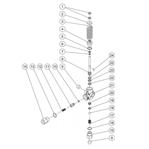 Unloader Diagram and Parts List for HDS-4005-0H6G  Mi-T-M Pressure Washer