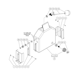 Float Tank Diagram and Parts List for HS-3506-0MGH  Mi-T-M Pressure Washer