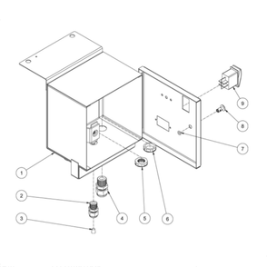 Electric Box Diagram and Parts List for HS-3006-0MDK  Mi-T-M Pressure Washer