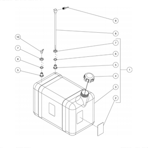 Gas Tank Diagram and Parts List for HDC-3505-0H6G  Mi-T-M Pressure Washer