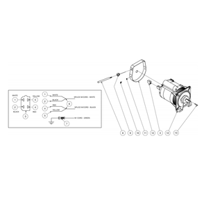 Generator Diagram and Parts List for HDS-3506-1H6G  Mi-T-M Pressure Washer