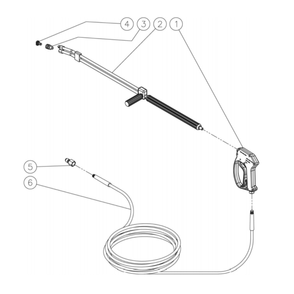 Gun/Wand/Hose Diagram and Parts List for HDC-3505-0H6G  Mi-T-M Pressure Washer