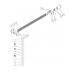 Angled Dual Lance Diagram and Parts List for HG-2004-3230  Mi-T-M Pressure Washer