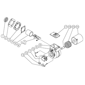 Burner Diagram and Parts List for HHS-3005-1E9A  Mi-T-M Pressure Washer