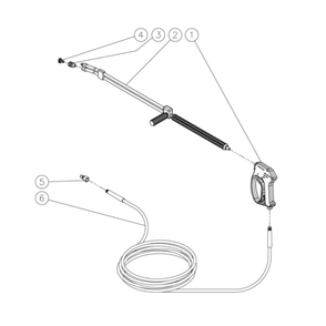 Gun/Wand/Hose Diagram and Parts List for HDS-4005-0K6G  Mi-T-M Pressure Washer
