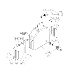 Float Tank Diagram and Parts List for HDS-4005-1H6G  Mi-T-M Pressure Washer