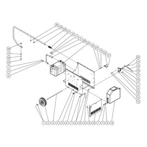 Chassis Diagram and Parts List for HHD-3005-0E9G  Mi-T-M Pressure Washer
