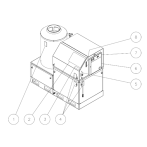 Decal Placement Diagram and Parts List for HEG  Mi-T-M Pressure Washer