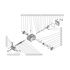 Pump Diagram and Parts List for HG-3004-1230  Mi-T-M Pressure Washer