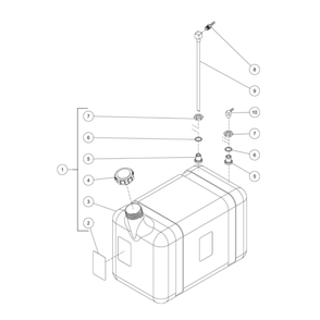 Burner Fuel Tank Diagram and Parts List for HDS-3505-0K6A  Mi-T-M Pressure Washer