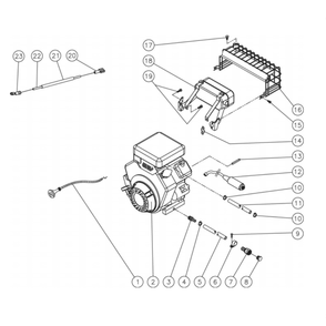 Engine Diagram and Parts List for HDC-3005-0V6G  Mi-T-M Pressure Washer