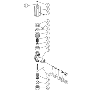 Unloader Diagram and Parts List for HHS-2004-2E2G  Mi-T-M Pressure Washer