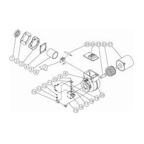Burner Diagram and Parts List for HS-3506-0MGK  Mi-T-M Pressure Washer