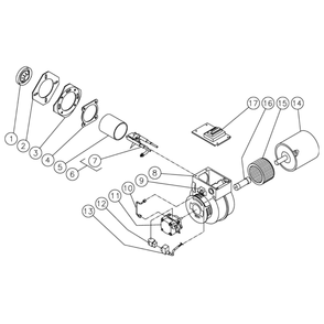 Burner Diagram and Parts List for HHS-3004-0E9A  Mi-T-M Pressure Washer
