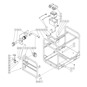 Frame Diagram and Parts List for HDS-3006-0R7G  Mi-T-M Pressure Washer