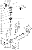 Two Stage Compressor A Diagram and Parts List for AC2-PE05-30M  Mi-T-M Compressor