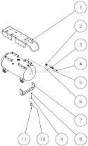 Rollcage With Wheels And Brake Option A Diagram and Parts List for AC2-PH11-30M  Mi-T-M Compressor